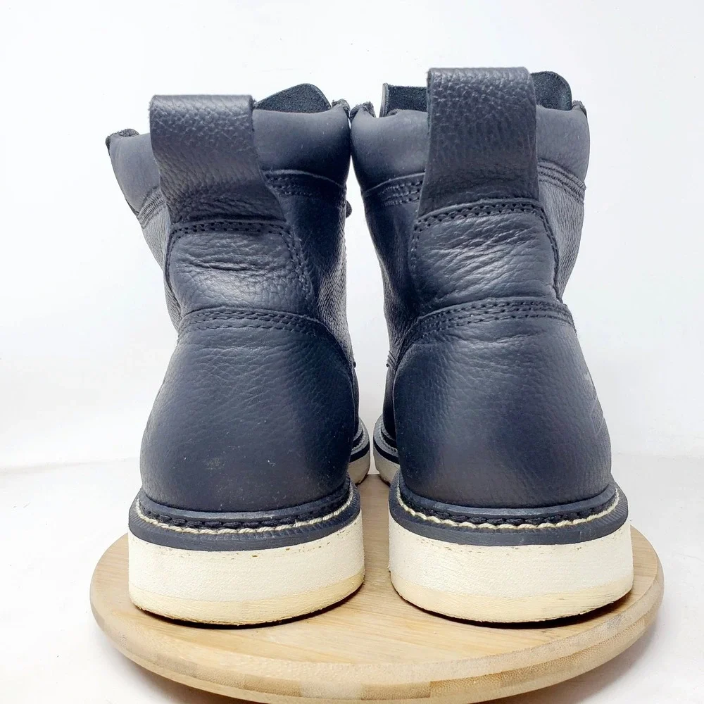 Irish Setter by Red Wing Ashby Boots Mens 14 D Black Wedge Safety Toe Moc Shoes - Picture 7 of 12